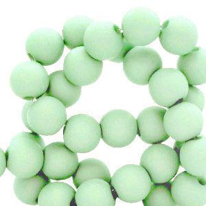 Acryl kralen matt Paled turquoise green 6mm - 50 stuks-Kralen-Kraaltjes van Renate