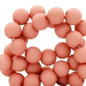 Acryl kralen matt Palmetto pink 6mm - 50 stuks-Kralen-Kraaltjes van Renate