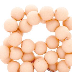 Acryl kralen matt Peachy rose 6mm - 50 stuks-Kralen-Kraaltjes van Renate