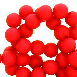 Acryl kralen matt Red 4mm - ±100 stuks-Kralen-Kraaltjes van Renate