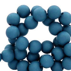 Acryl kralen matt Skydiver blue 8mm - 50 stuks-Kralen-Kraaltjes van Renate
