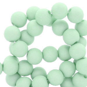 Acryl kralen matt Soft turquoise green 6mm - 50 stuks-Kralen-Kraaltjes van Renate