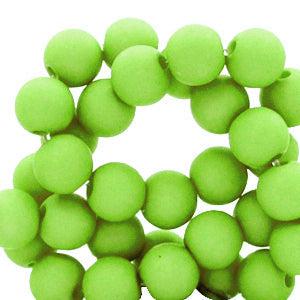 Acryl kralen matt Spring green 8mm - 50 stuks-Kralen-Kraaltjes van Renate