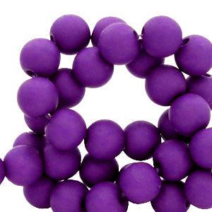 Acryl kralen matt Tillandsia purple 4mm - ±100 stuks-Kralen-Kraaltjes van Renate