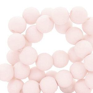 Acryl kralen matt Touch of pink 4mm - 100 stuks-Kralen-Kraaltjes van Renate