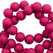 Acryl kralen matt magenta purple 6mm - 50 stuks-Kralen-Kraaltjes van Renate