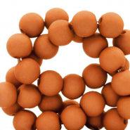 Acryl kralen matt rusty orange 6mm - 50 stuks-Kralen-Kraaltjes van Renate