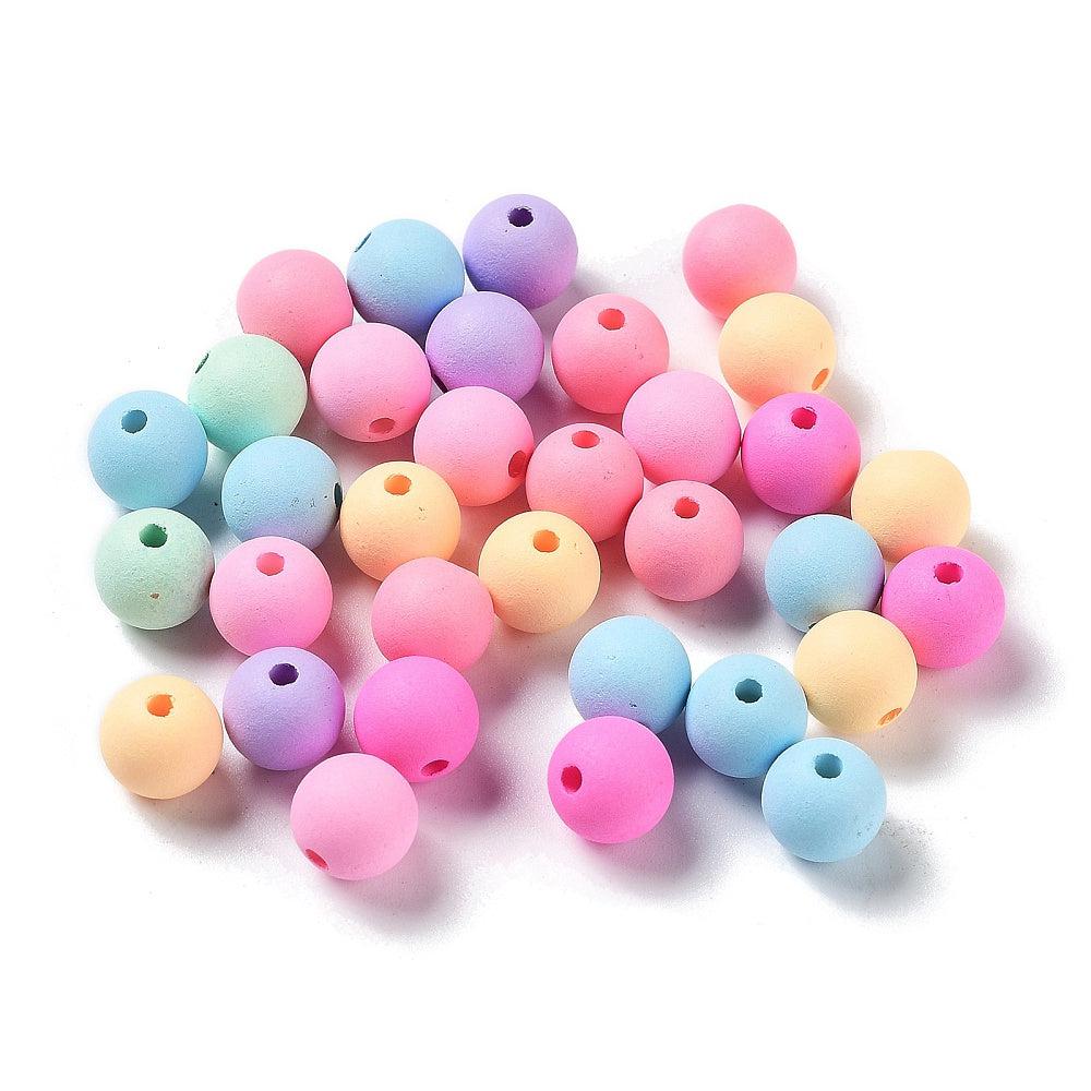 Acryl kralen pastel 8mm- per 30 stuks-Kralen-Kraaltjes van Renate