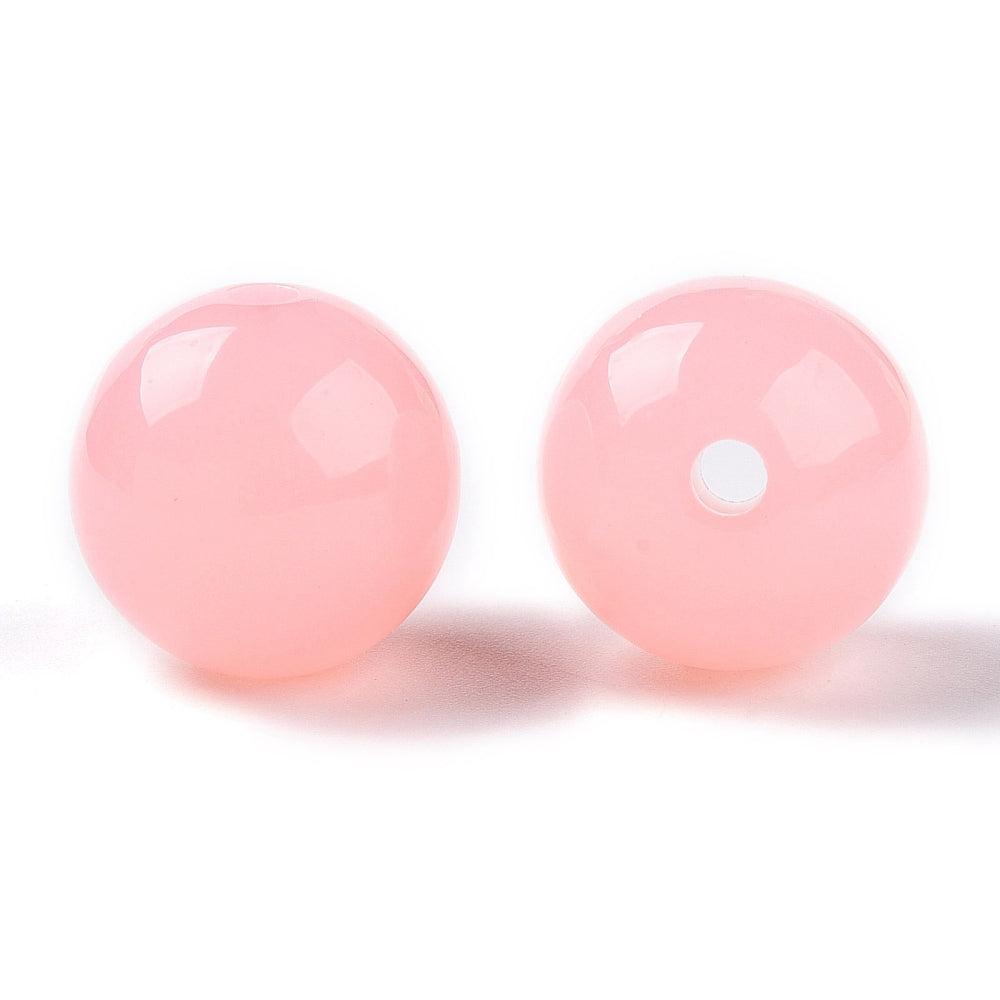 Acryl kralen pink rond 16mm - per stuk-Kralen-Kraaltjes van Renate