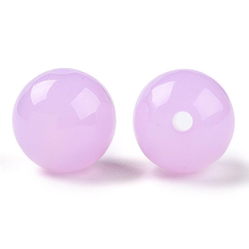 Acryl kralen plum rond 16mm - per stuk-Kralen-Kraaltjes van Renate