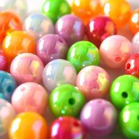 Acryl kralen rond AB gemixt 12mm (±12st)-Kraaltjes van Renate