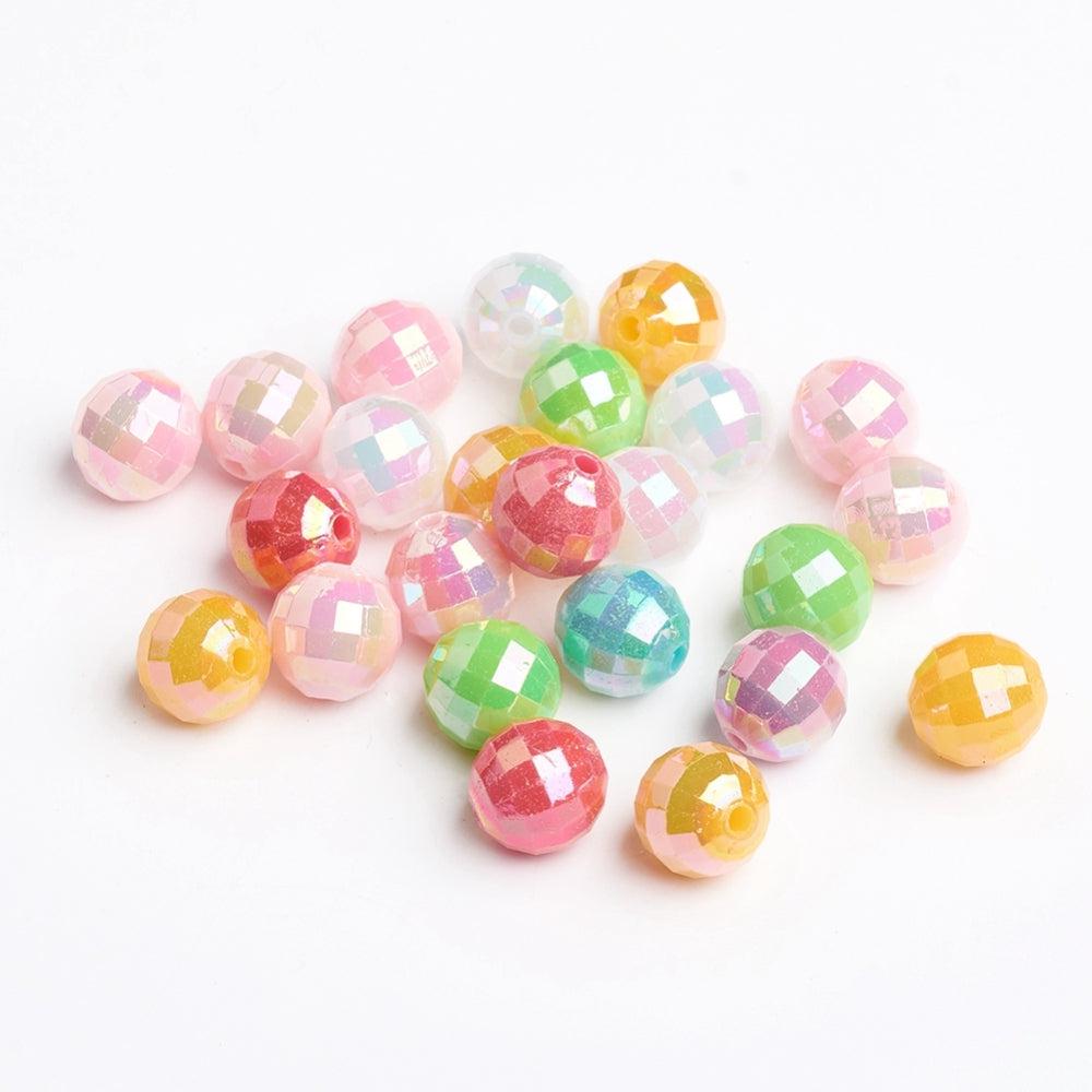 Acryl kralen rond AB gemixt 12mm - per 30 stuks-Kralen-Kraaltjes van Renate
