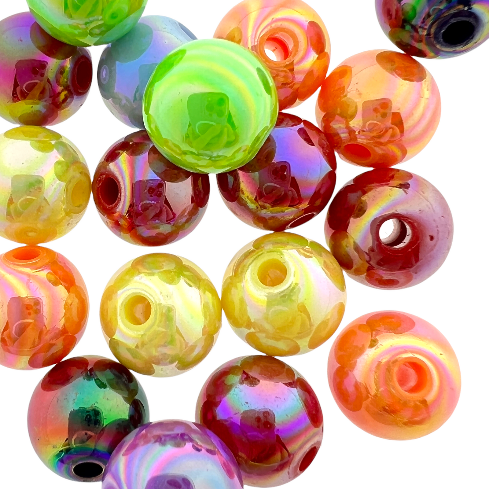 Acryl kralen rond AB mix 12mm -18 stuks-Kralen-Kraaltjes van Renate