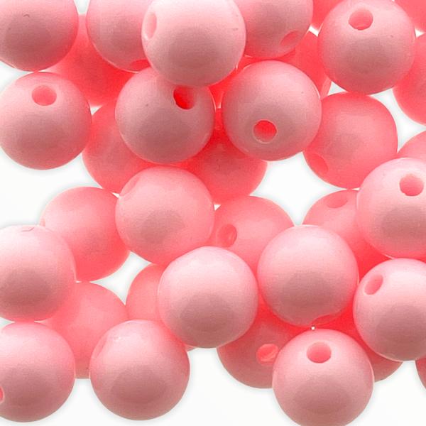 Acryl kralen rond Licht roze 10mm - 45 stuks-Kraaltjes van Renate