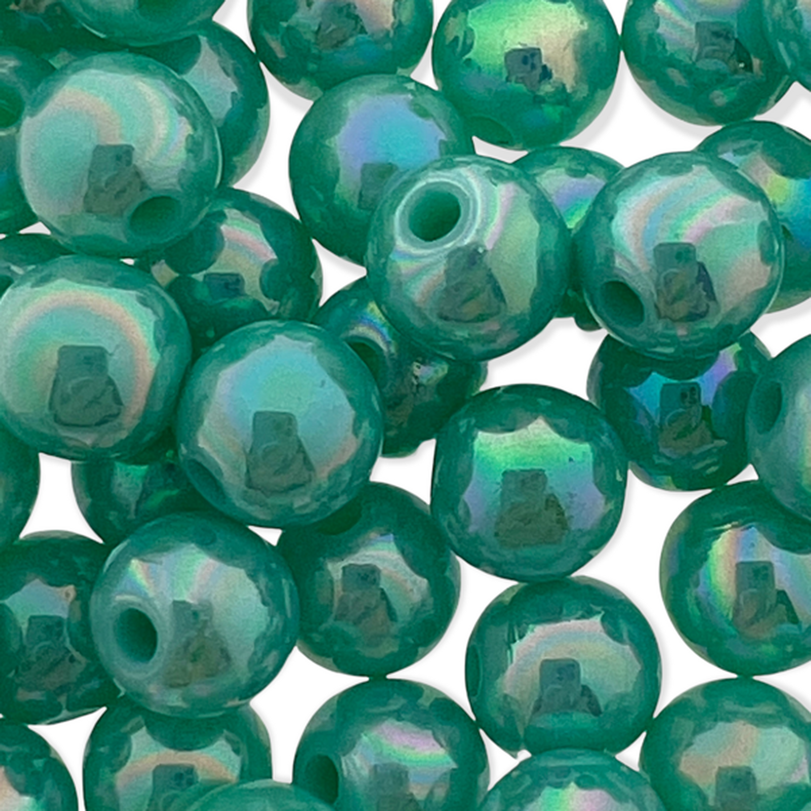 Acryl kralen rond blauw AB 8mm - 50 stuks-Kralen-Kraaltjes van Renate