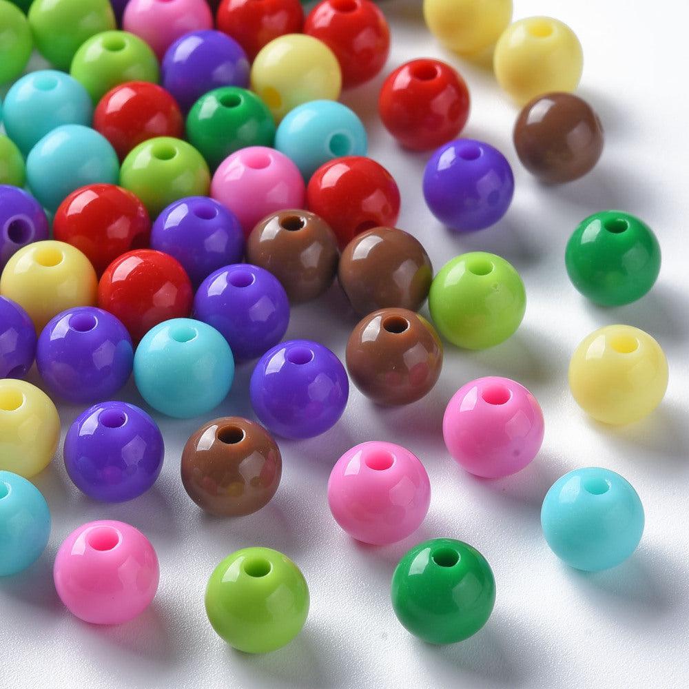 Acryl kralen rond mix gekleurd 8mm- 50 stuks-Kralen-Kraaltjes van Renate