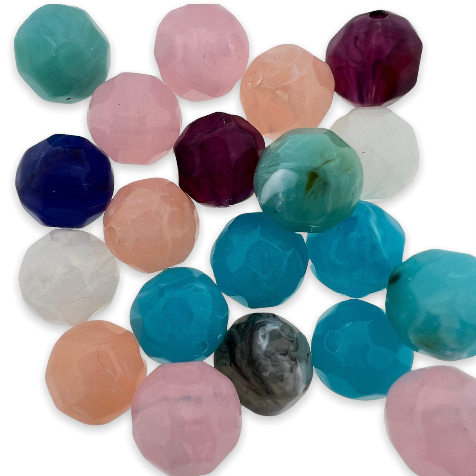 Acryl kralen rond multicolor 11mm - 20 stuks-Kralen-Kraaltjes van Renate