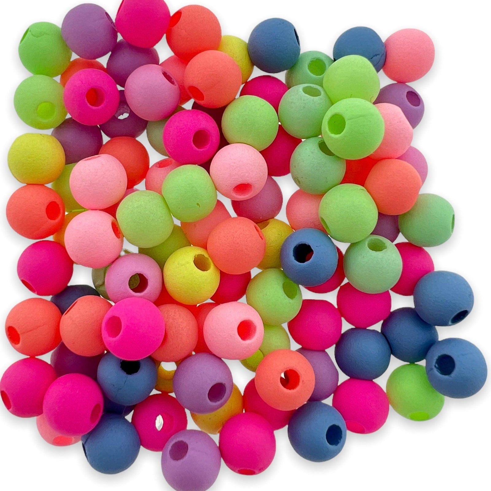 Acryl kralen rond multicolor mat 6mm - 100 stuks-Kralen-Kraaltjes van Renate