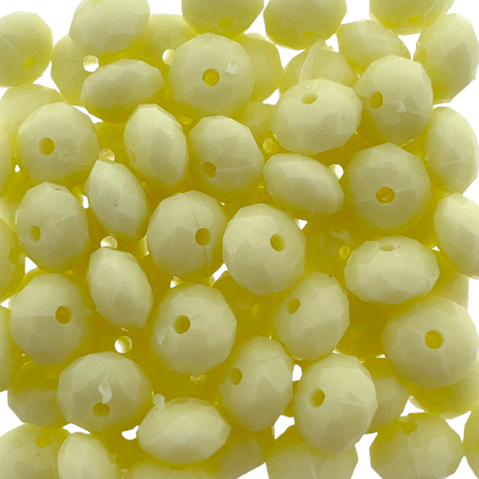 Acryl kralen rondellen geel 8mm -80 stuks-Kralen-Kraaltjes van Renate