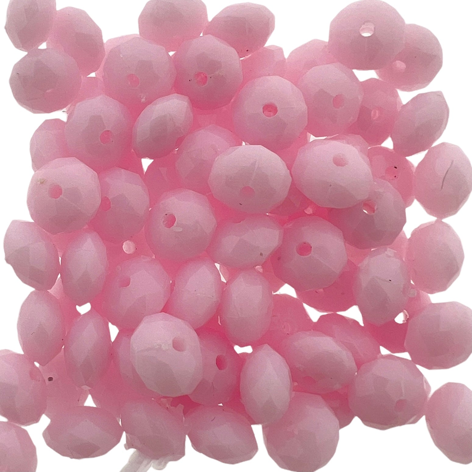 Acryl kralen rondellen licht roze 8mm -80 stuks-Kralen-Kraaltjes van Renate