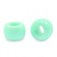 Acryl kralen rondellen soft green 9mm - per stuk-Kralen-Kraaltjes van Renate