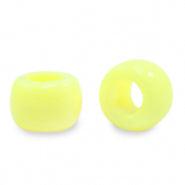 Acryl kralen rondellen soft yellow 9mm - per stuk-Kralen-Kraaltjes van Renate