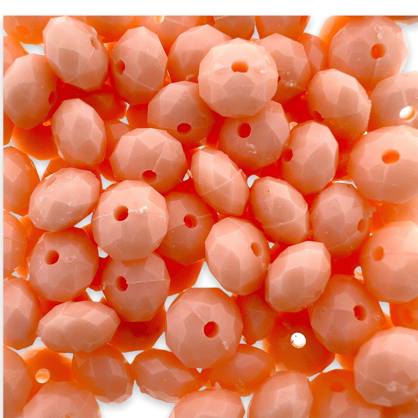Acryl kralen rondellen zalm 8mm -80 stuks-Kralen-Kraaltjes van Renate