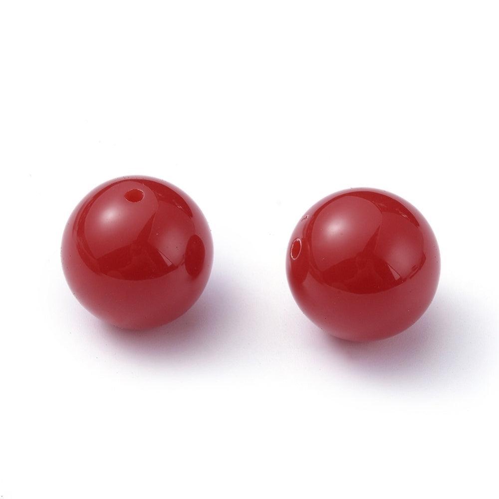 Acryl kralen rood 20mm- per stuk-Kralen-Kraaltjes van Renate