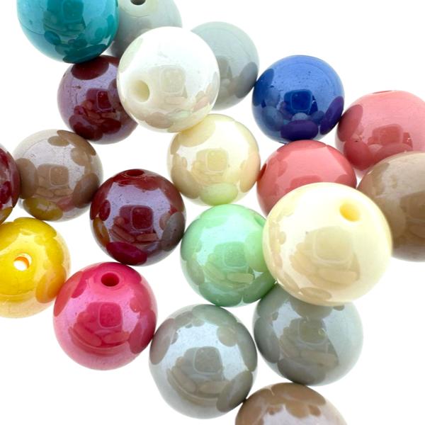 Acryl kralen shiny colors 12mm - 20 stuks-Kralen-Kraaltjes van Renate