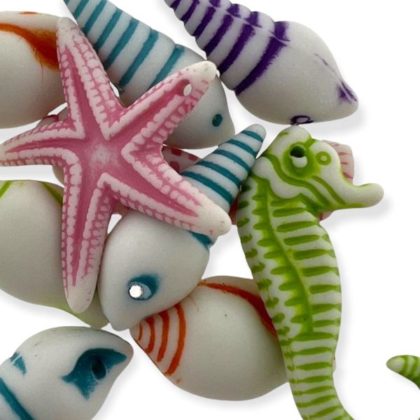 Acryl kralen strand mix multicolor 10-30mm - ±10 stuks-Kralen-Kraaltjes van Renate