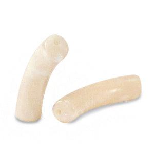 Acryl kralen tube Beige marble 32x8mm-per stuk-Kralen-Kraaltjes van Renate