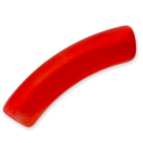 Acryl kralen tube Gold glitter Oranje rood 32x8mm - per stuk-Kralen-Kraaltjes van Renate