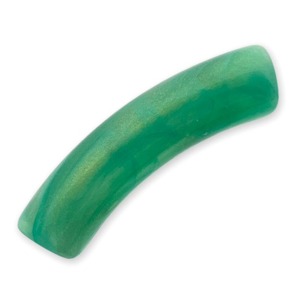 Acryl kralen tube Gold glitter Turquoise groen 32x8mm - per stuk-Kralen-Kraaltjes van Renate
