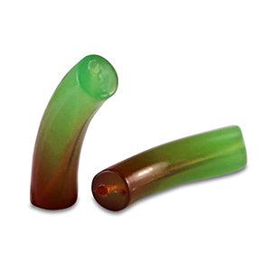 Acryl kralen tube Green opaal 32x8mm - per stuk-Kralen-Kraaltjes van Renate