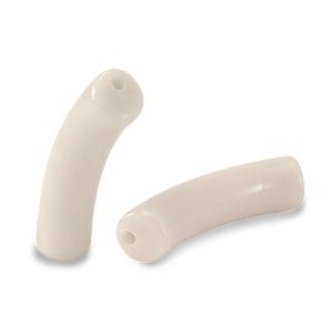 Acryl kralen tube Latte beige 32x8mm-per stuk-Kralen-Kraaltjes van Renate