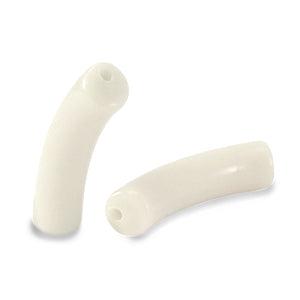 Acryl kralen tube Off white 32x8mm-per stuk-Kralen-Kraaltjes van Renate