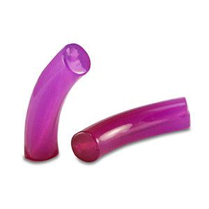 Acryl kralen tube Purple opaal 32x8mm - per stuk-Kralen-Kraaltjes van Renate