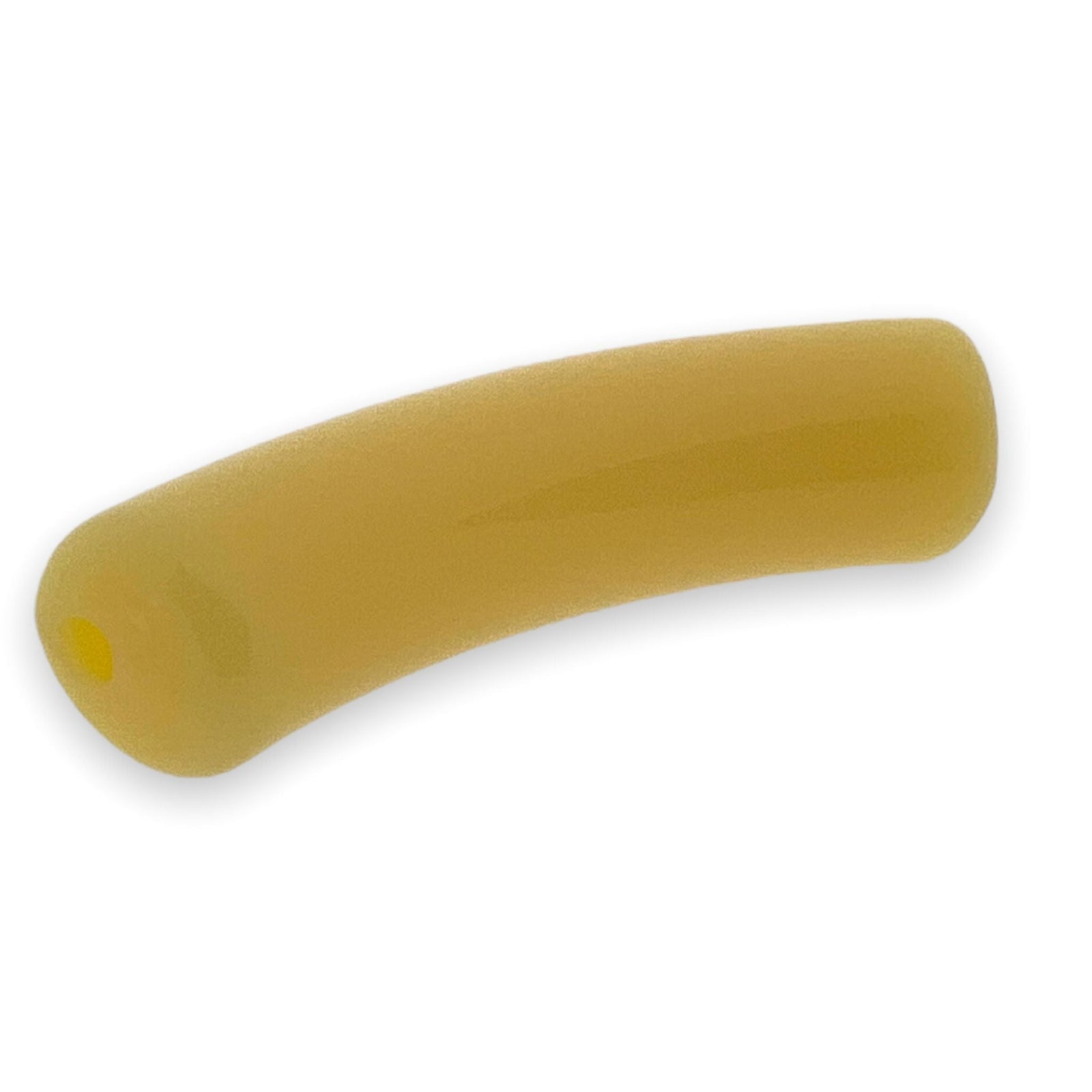 Acryl kralen tube beige geel 32x10mm - per stuk-Kralen-Kraaltjes van Renate