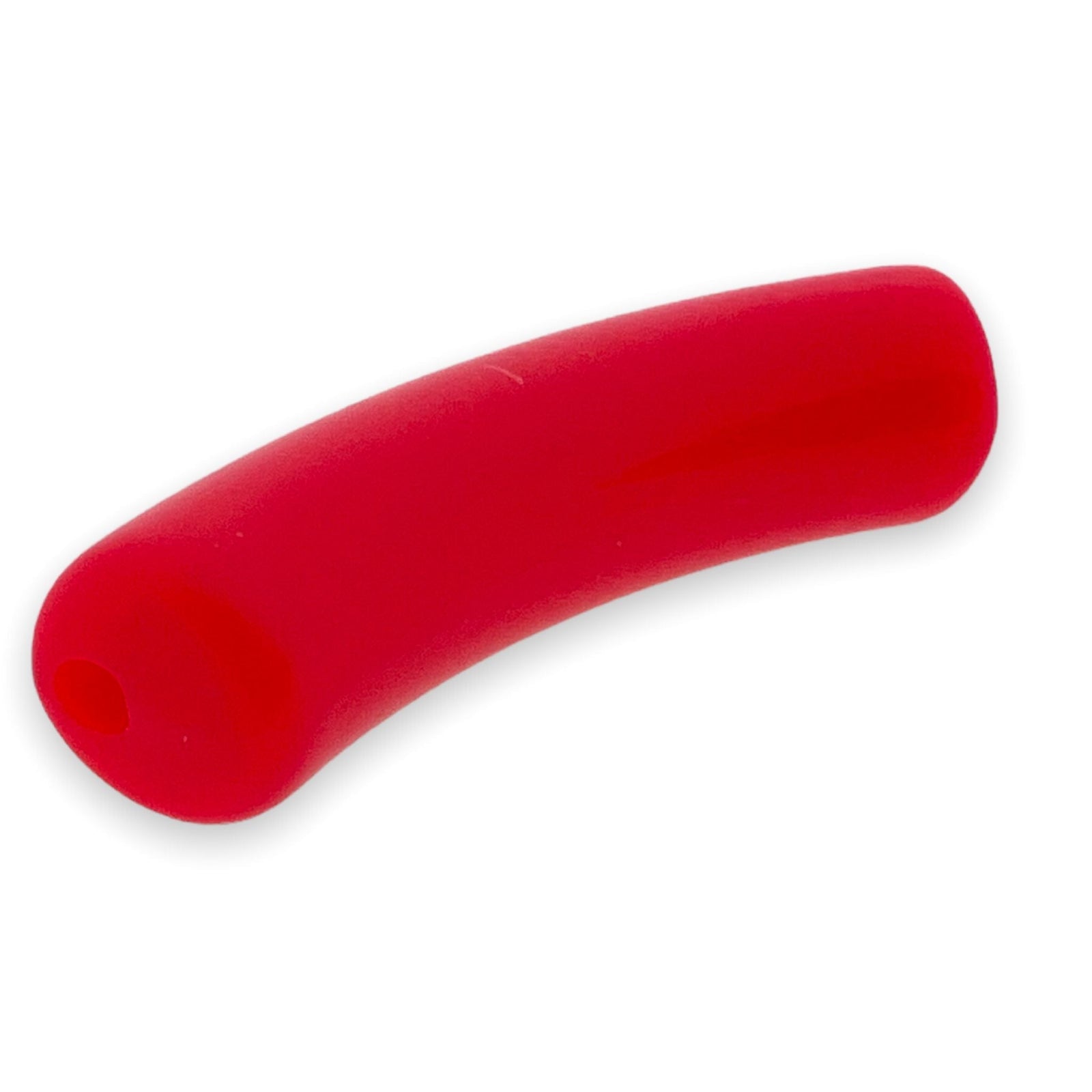 Acryl kralen tube fel rood 32x10mm - per stuk-Kralen-Kraaltjes van Renate
