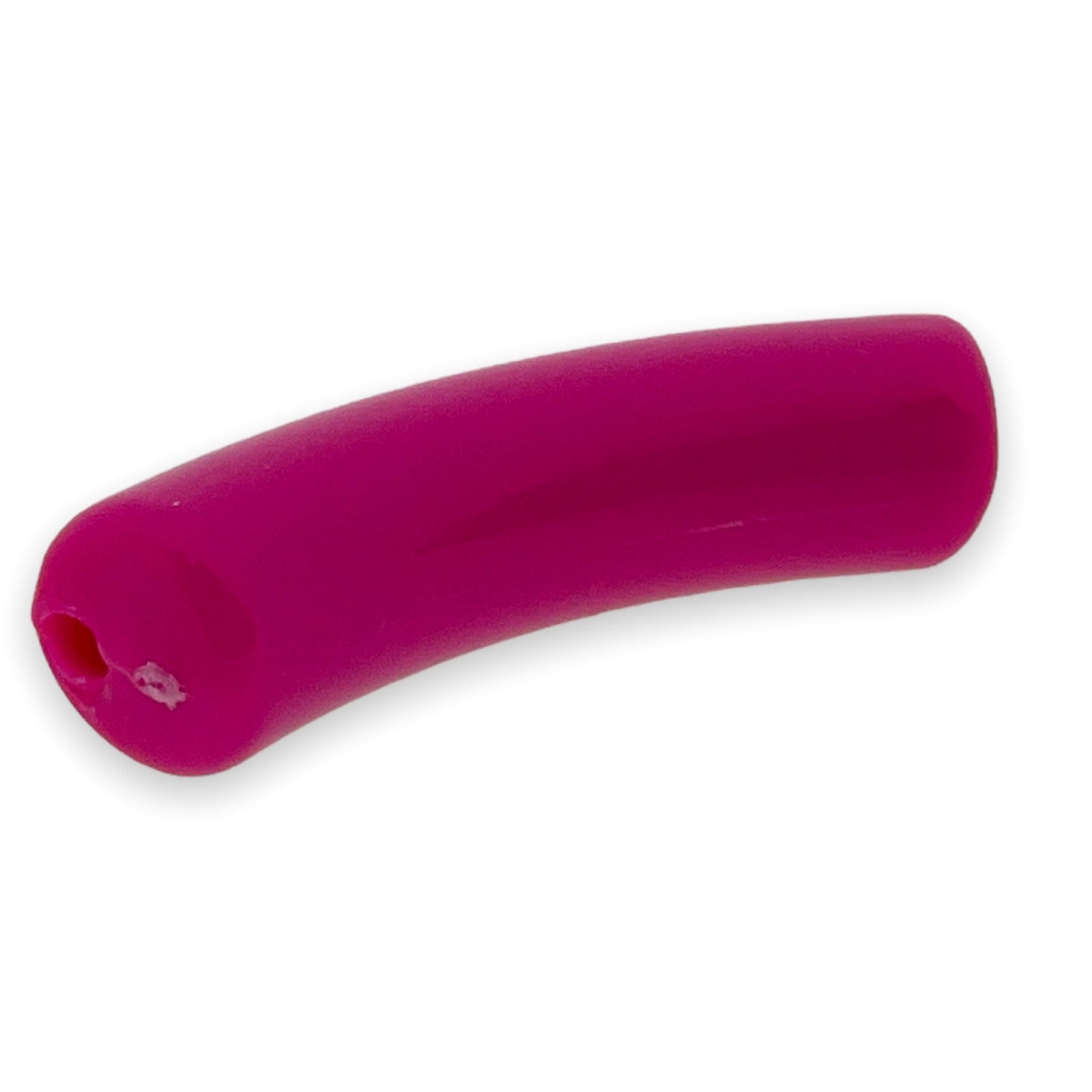 Acryl kralen tube fuchsia 32x10mm - per stuk-Kralen-Kraaltjes van Renate