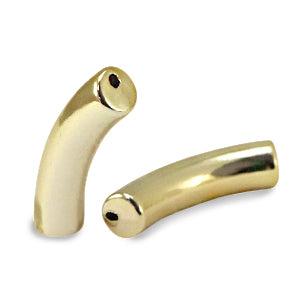 Acryl kralen tube gold 32x8mm - per stuk-Kralen-Kraaltjes van Renate