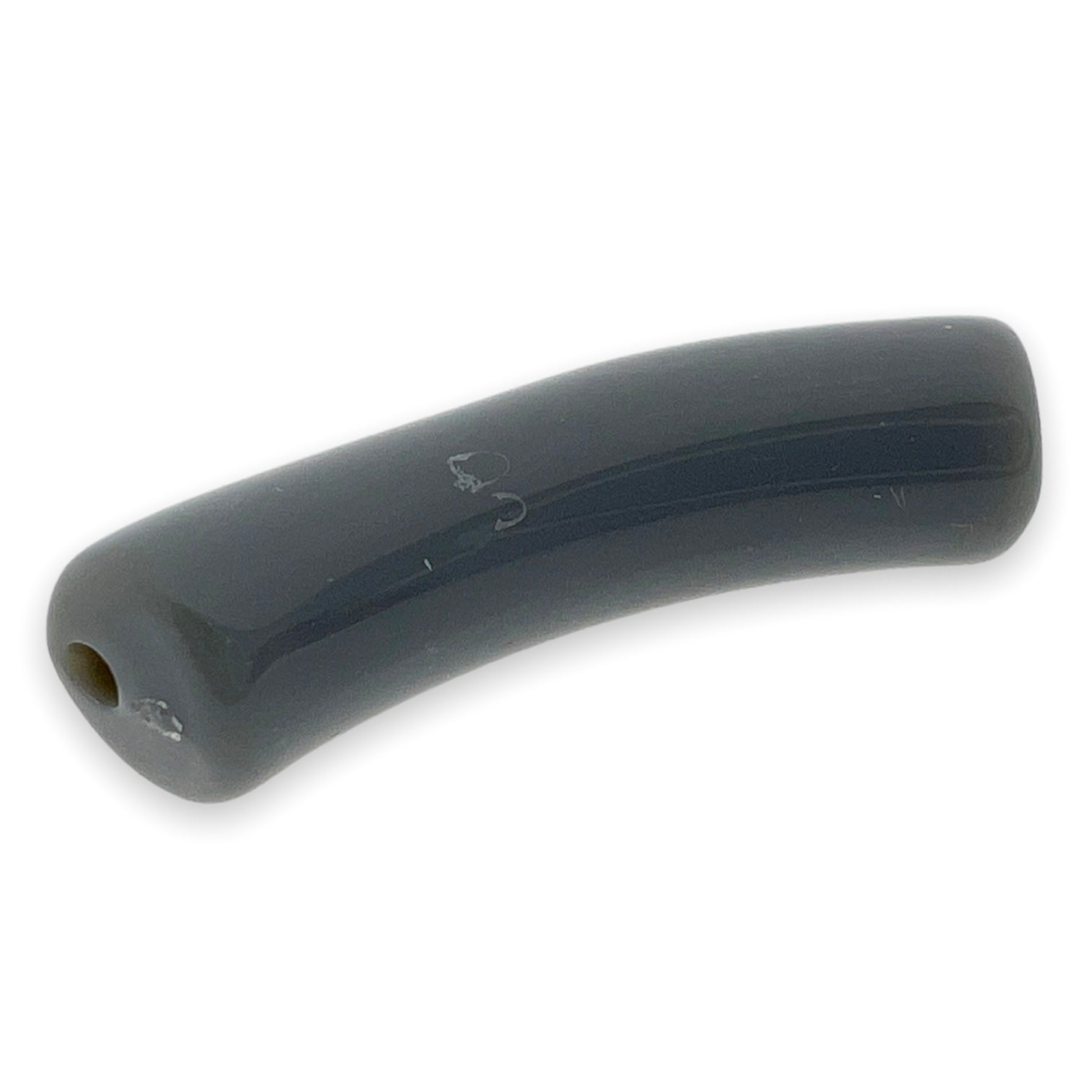 Acryl kralen tube grijs 32x10mm - per stuk-Kralen-Kraaltjes van Renate