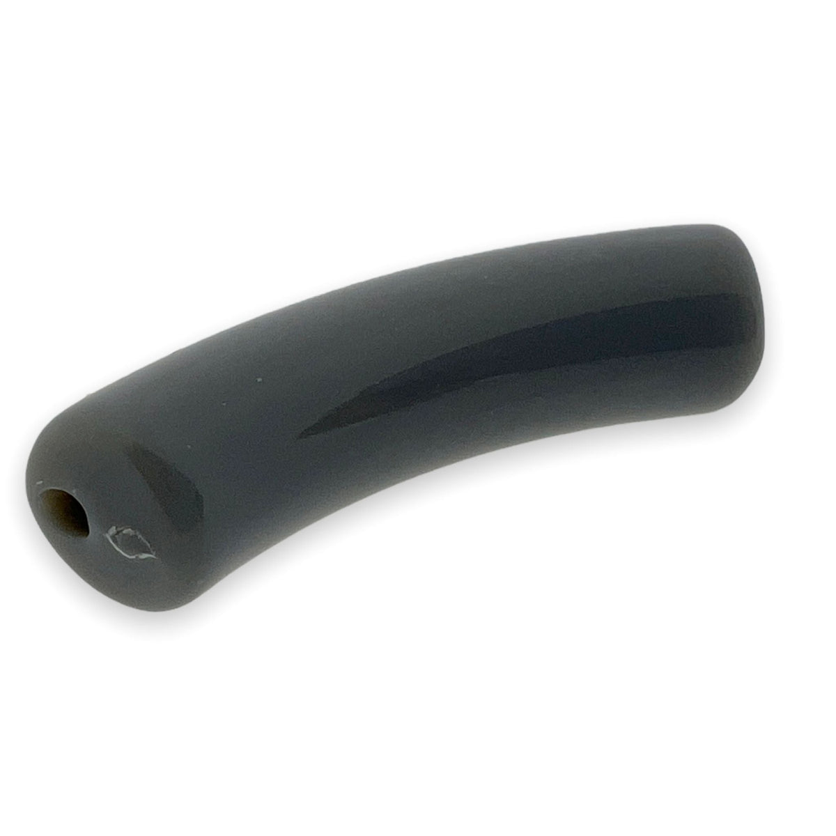 Acryl kralen tube grijs 32x10mm - per stuk-Kralen-Kraaltjes van Renate