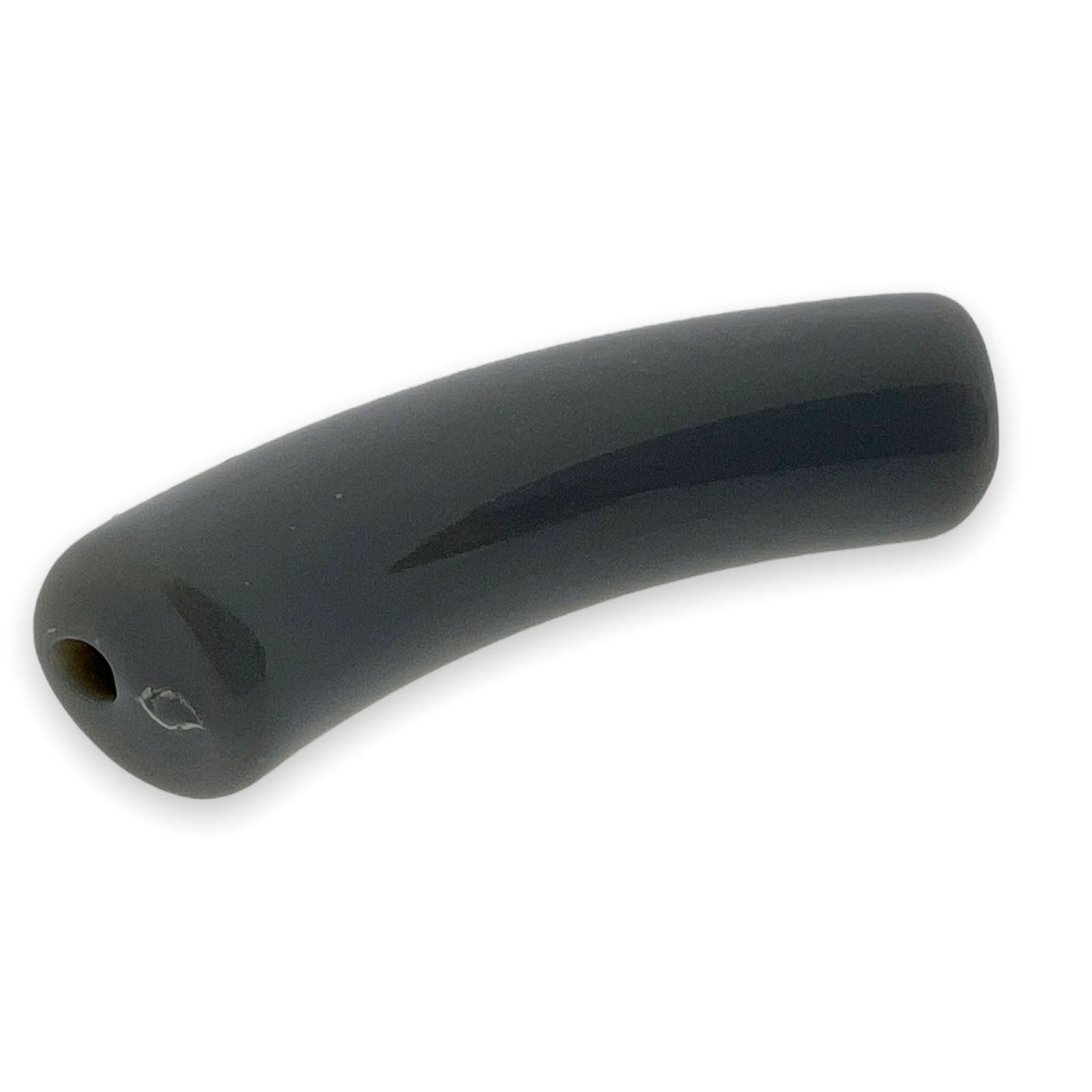 Acryl kralen tube grijs 32x10mm - per stuk-Kralen-Kraaltjes van Renate