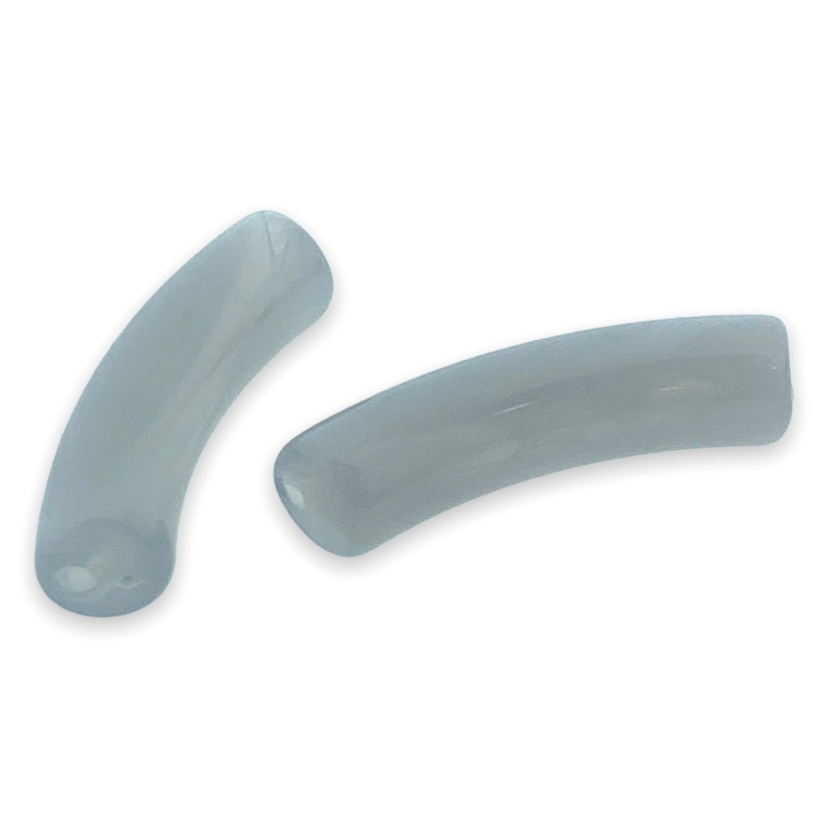 Acryl kralen tube imitatie edelsteen Grijs 32x8mm - per stuk-Kralen-Kraaltjes van Renate