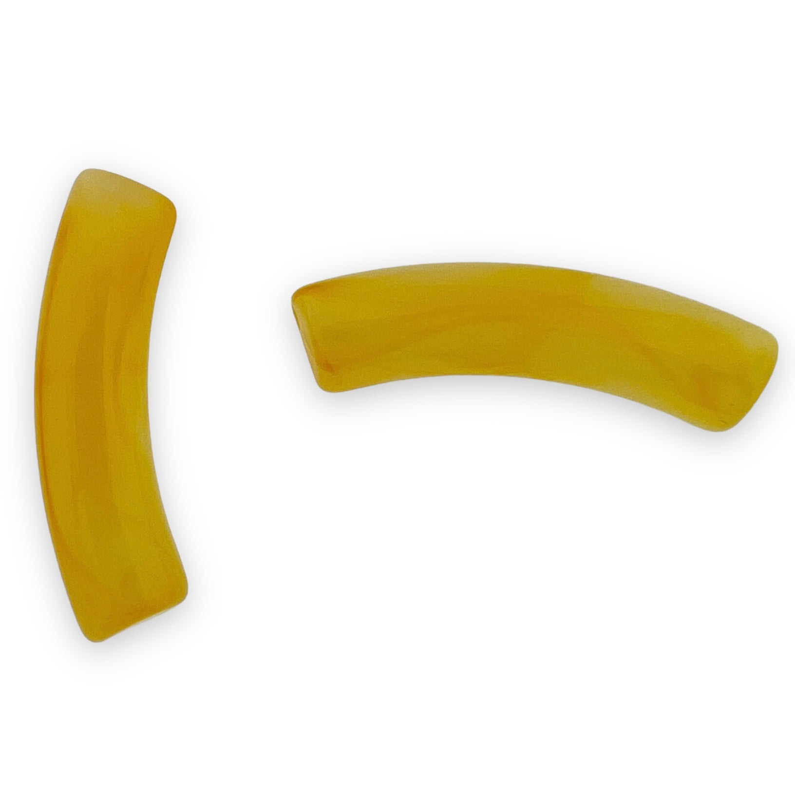 Acryl kralen tube imitatie edelsteen geel 32x8mm - per stuk-Kralen-Kraaltjes van Renate