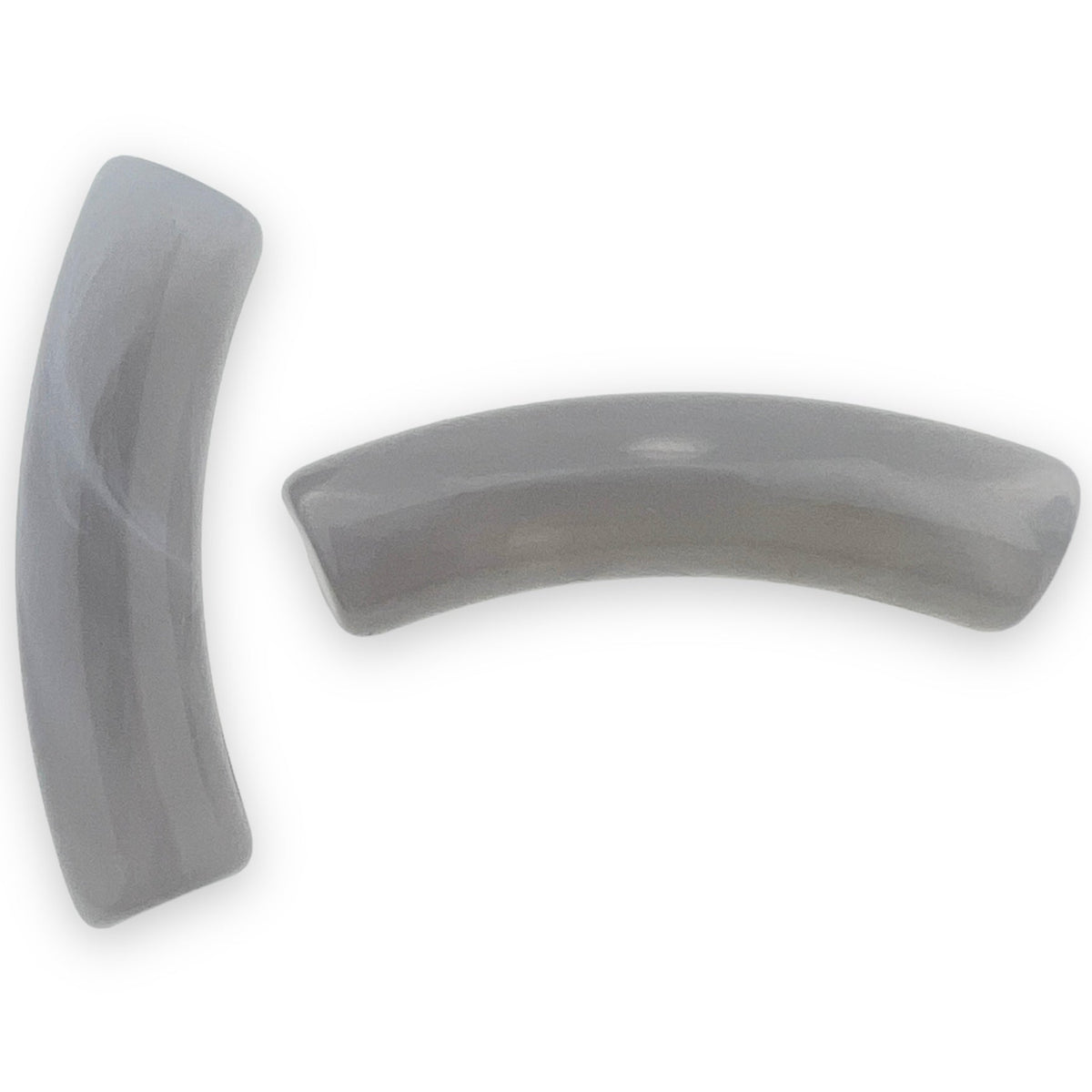 Acryl kralen tube imitatie edelsteen grijs 32x8mm - per stuk-Kralen-Kraaltjes van Renate