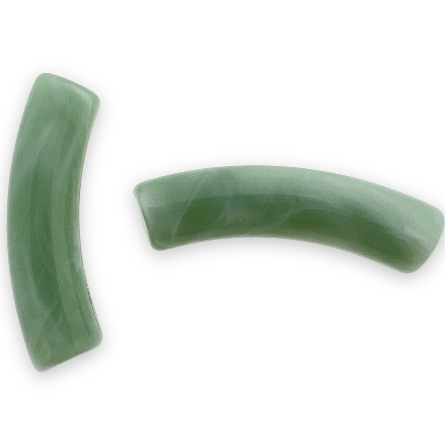 Acryl kralen tube imitatie edelsteen groen 32x8mm - per stuk-Kralen-Kraaltjes van Renate
