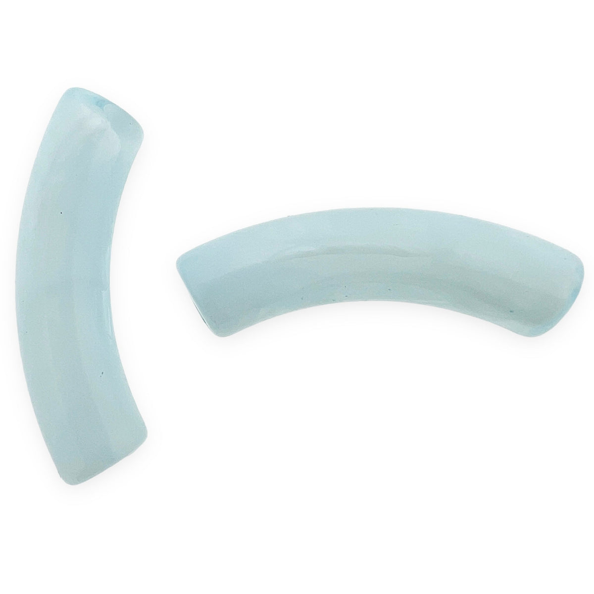 Acryl kralen tube imitatie edelsteen lichtblauw 32x8mm - per stuk-Kralen-Kraaltjes van Renate