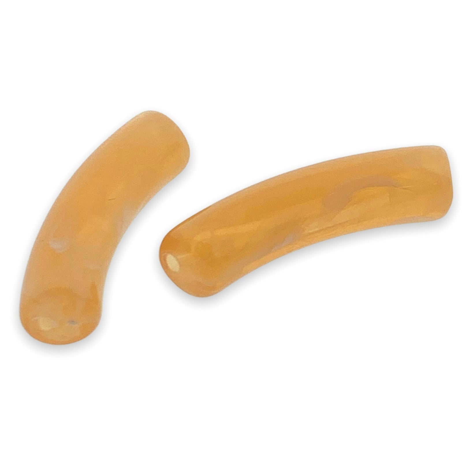 Acryl kralen tube imitatie edelsteen oranje 31x10mm - per stuk-Kralen-Kraaltjes van Renate